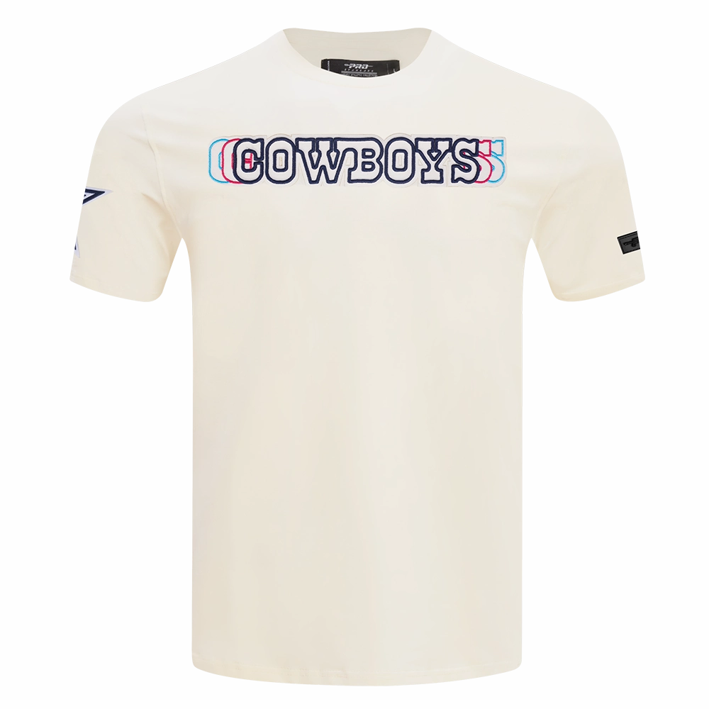 NFL DALLAS COWBOYS ECHO LOGO MEN'S SINGLE JERSEY TEE (EGGSHELL)