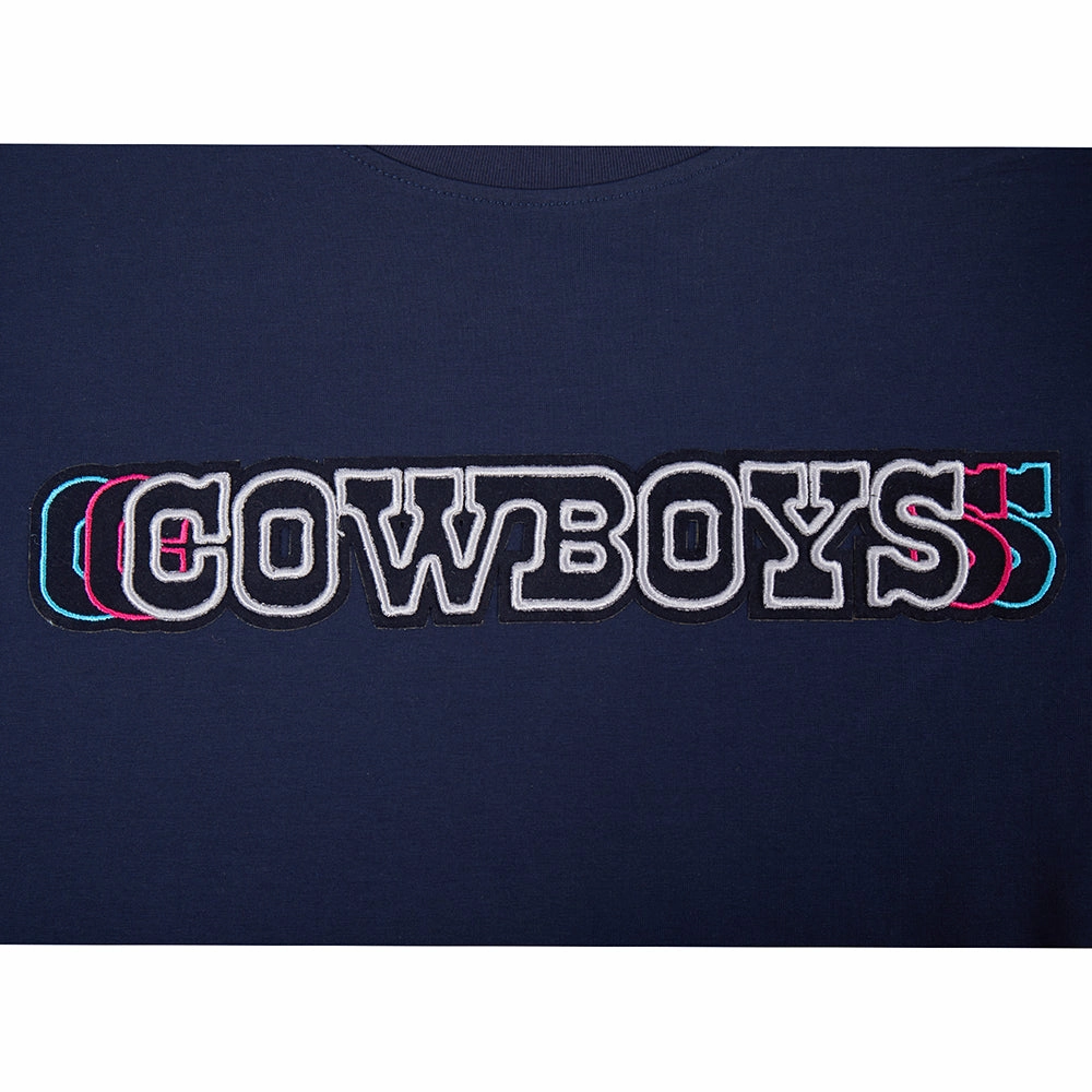 NFL DALLAS COWBOYS ECHO LOGO MEN'S SINGLE JERSEY TEE (MIDNIGHT NAVY)