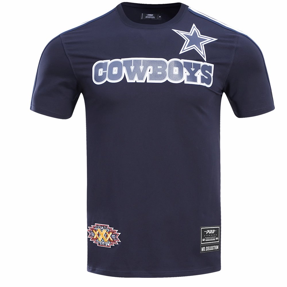 NFL DALLAS COWBOYS LOGO PRO TEAM MEN'S TAPING TEE (MIDNIGHT NAVY)