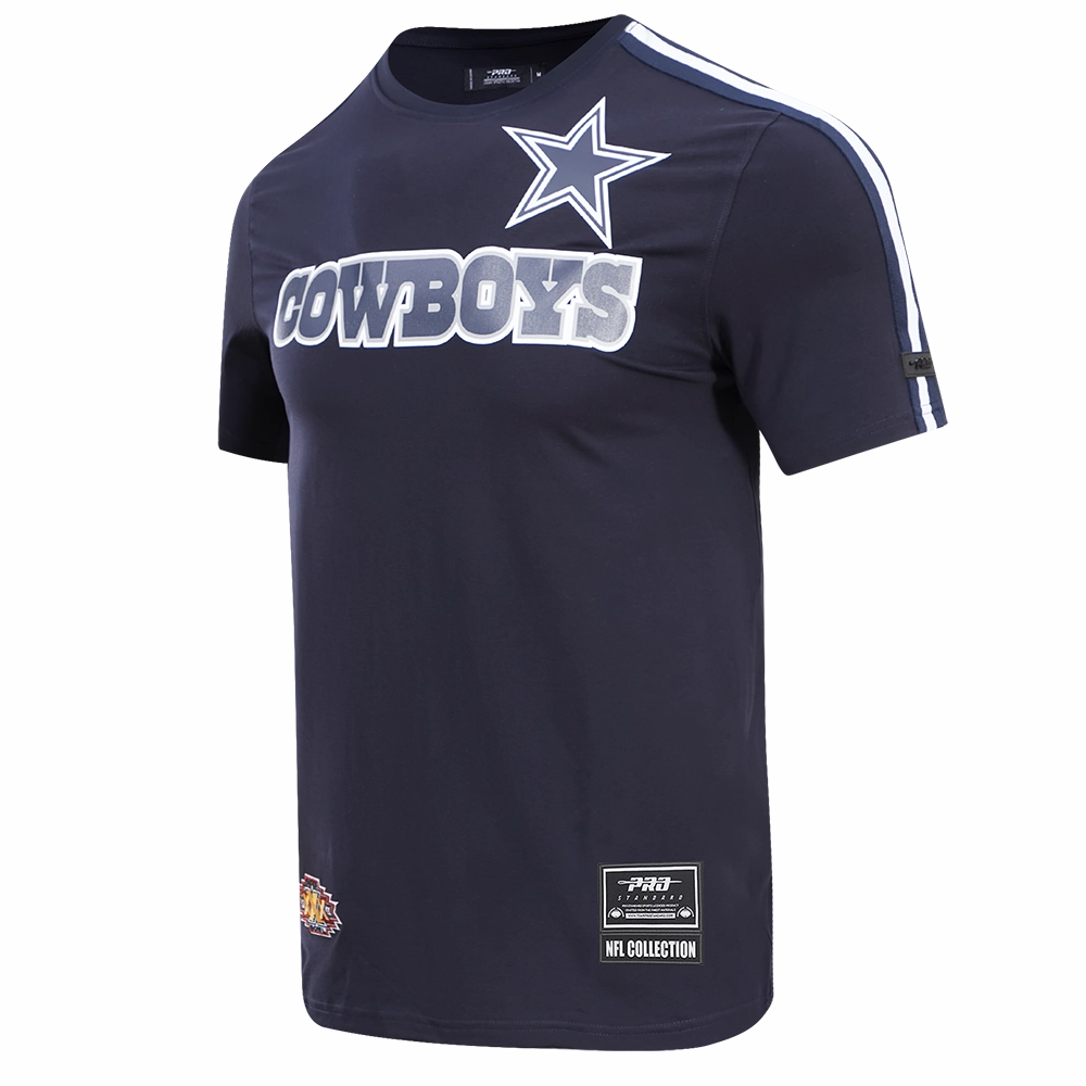 NFL DALLAS COWBOYS LOGO PRO TEAM MEN'S TAPING TEE (MIDNIGHT NAVY)