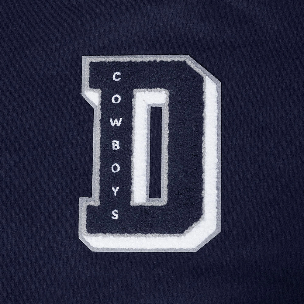 NFL DALLAS COWBOYS MASHUP WOMEN'S RIB CREWNECK (MIDNIGHT NAVY)