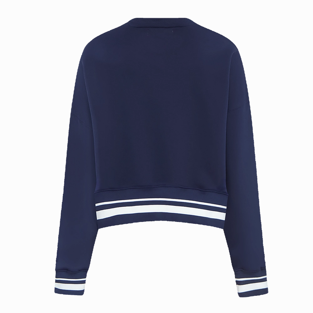 NFL DALLAS COWBOYS MASHUP WOMEN'S RIB CREWNECK (MIDNIGHT NAVY)