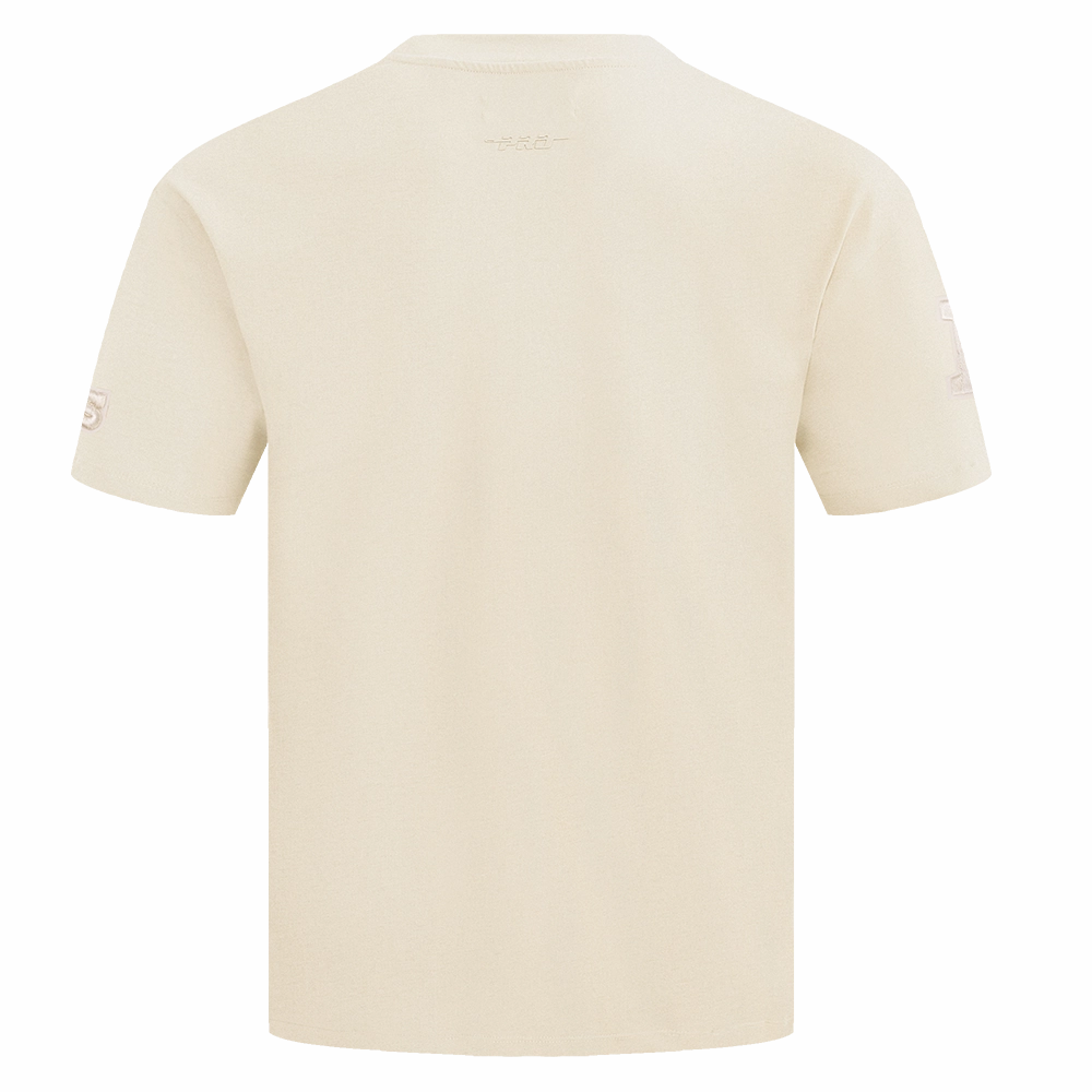 NFL DALLAS COWBOYS NEUTRAL COTTON JERSEY DROP SHOULDER TEE (EGGSHELL)