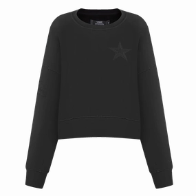 NFL DALLAS COWBOYS NEUTRAL WOMEN'S CREWNECK (BLACK)