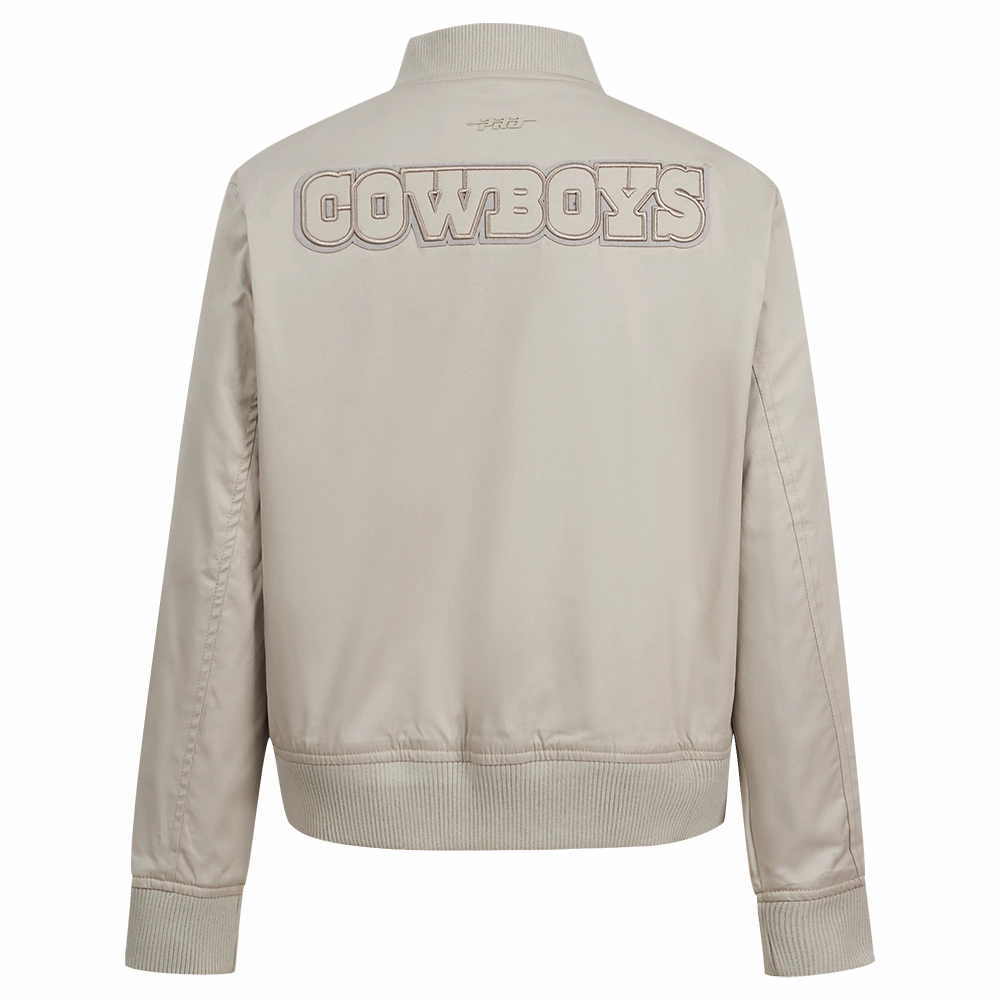 NFL DALLAS COWBOYS NEUTRAL WOMEN'S TWILL JACKET (TAUPE)