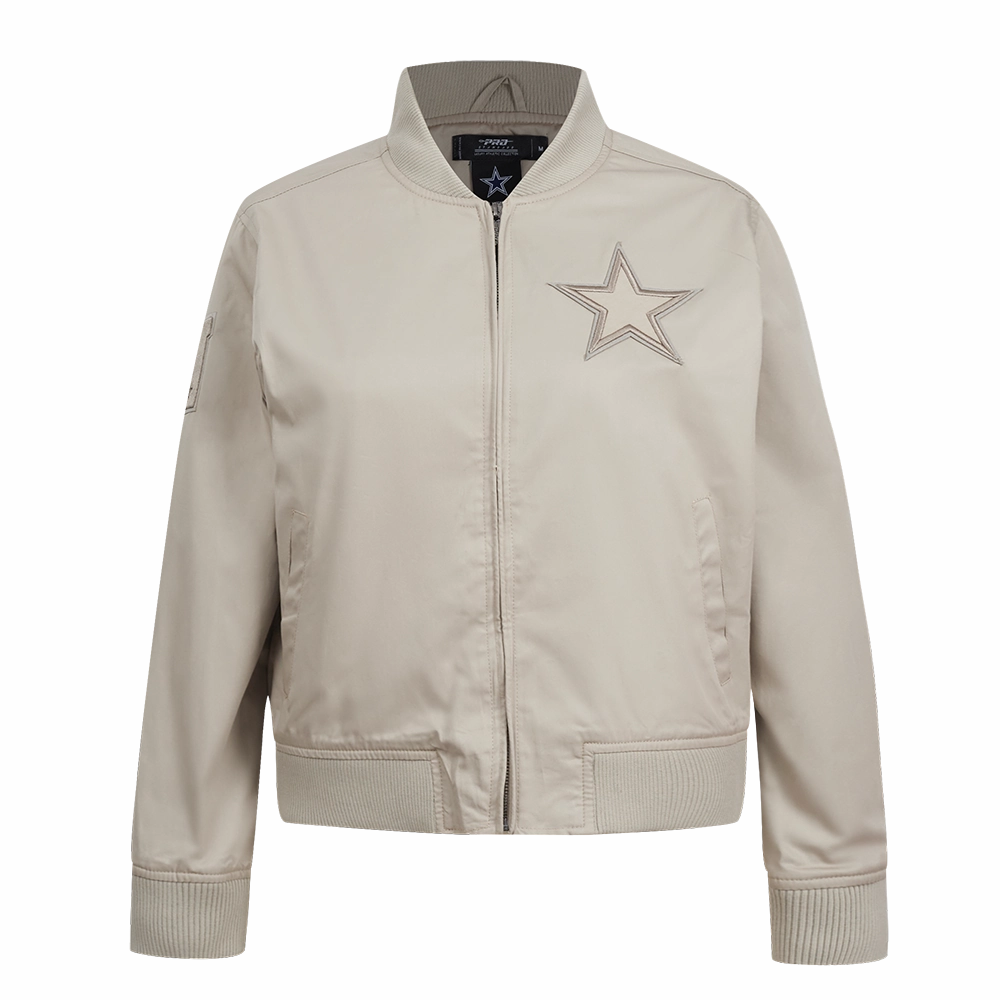 NFL DALLAS COWBOYS NEUTRAL WOMEN'S TWILL JACKET (TAUPE)