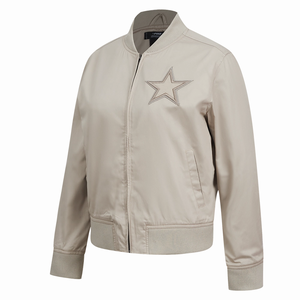 NFL DALLAS COWBOYS NEUTRAL WOMEN'S TWILL JACKET (TAUPE)