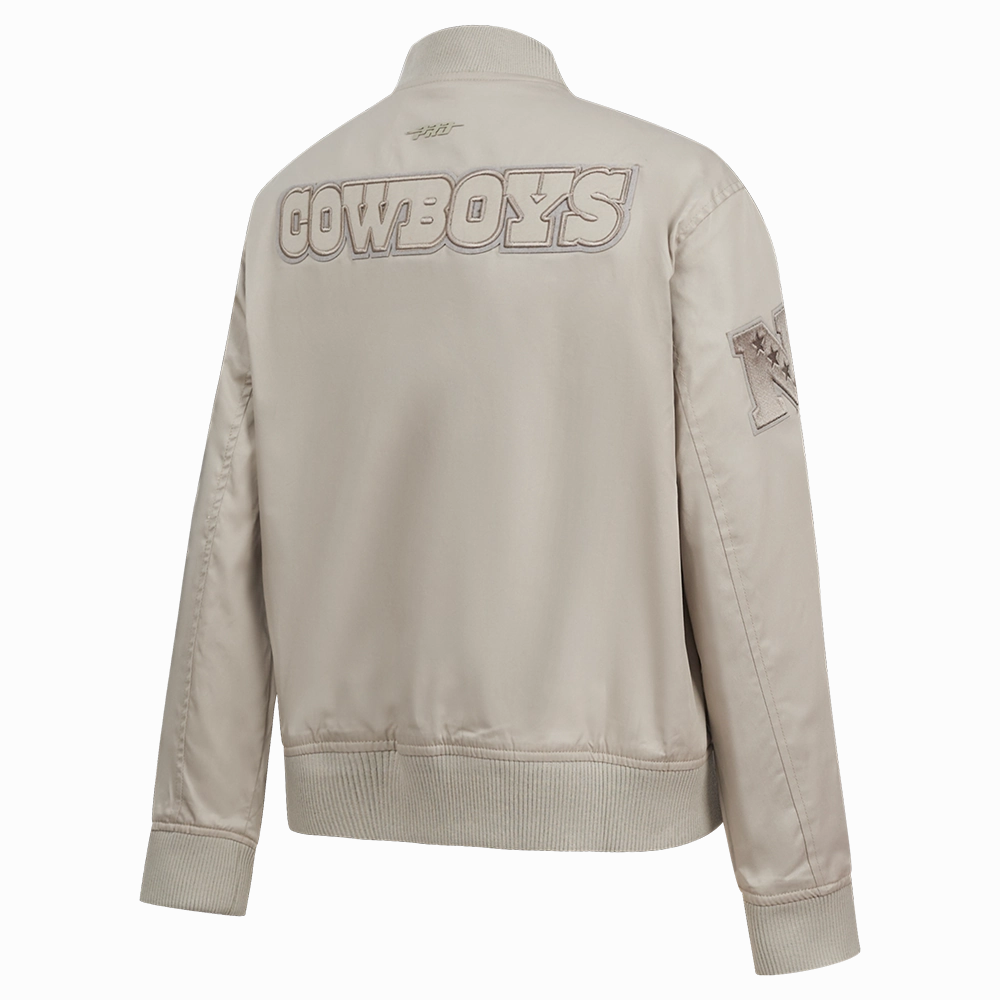 NFL DALLAS COWBOYS NEUTRAL WOMEN'S TWILL JACKET (TAUPE)