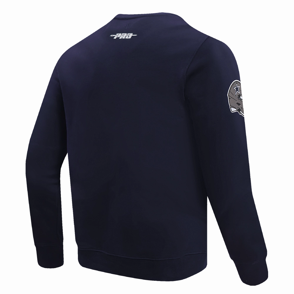NFL DALLAS COWBOYS OLD ENGLISH MEN'S CREWNECK (MIDNIGHT NAVY)