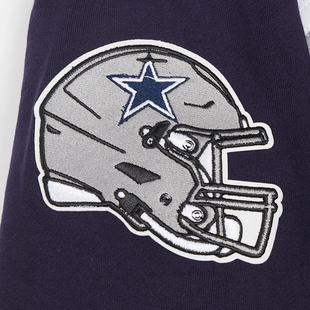 NFL DALLAS COWBOYS OLD ENGLISH MEN'S CREWNECK (MIDNIGHT NAVY)