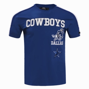 NFL DALLAS COWBOYS RETRO CLASSIC MEN'S STRIPED TEE (DODGER BLUE)