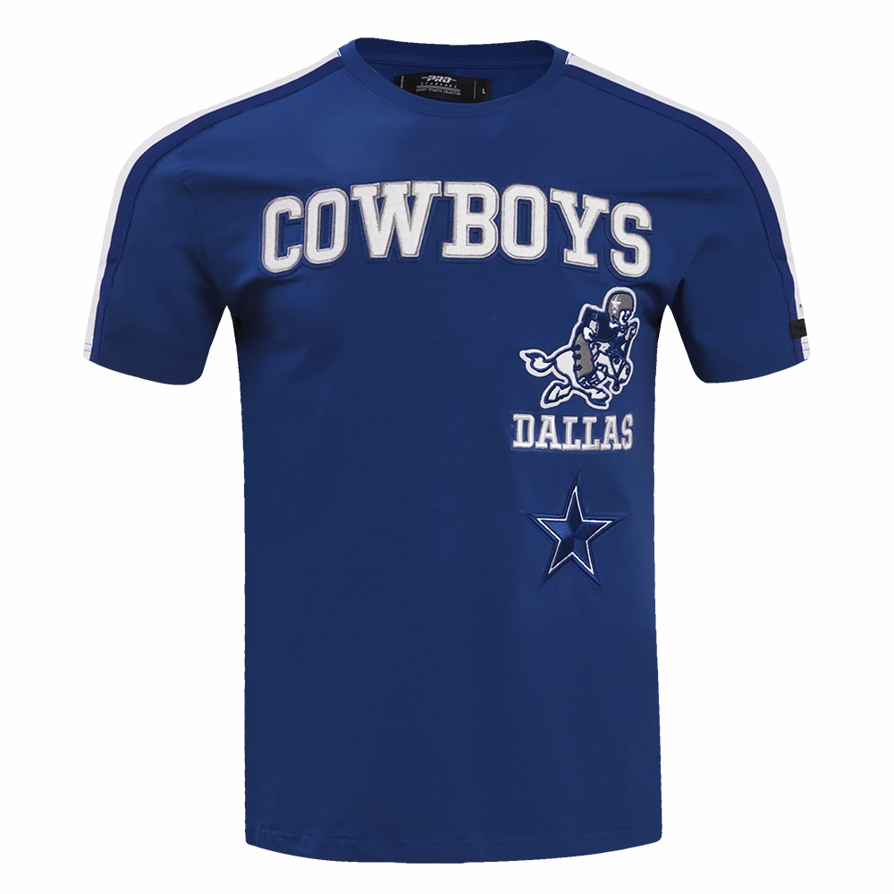 NFL DALLAS COWBOYS RETRO CLASSIC MEN'S STRIPED TEE (DODGER BLUE)