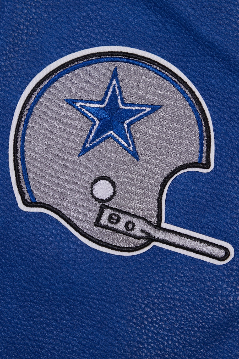 NFL DALLAS COWBOYS RETRO CLASSIC WOMEN'S RIB WOOL VARSITY JACKET (EGGSHELL/DODGER BLUE)