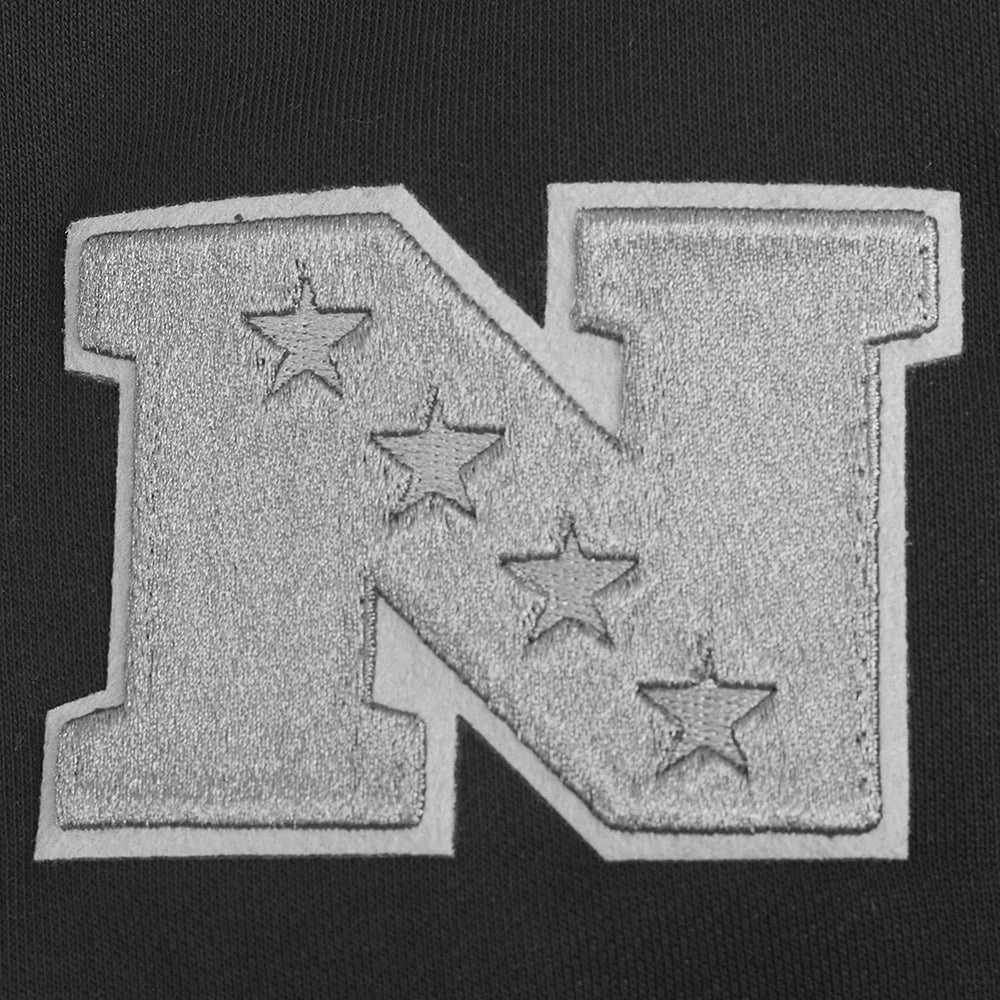 NFL DALLAS COWBOYS REVERSE FRENCH TERRY WOMEN'S FLEECE CREWNECK (BLACK)