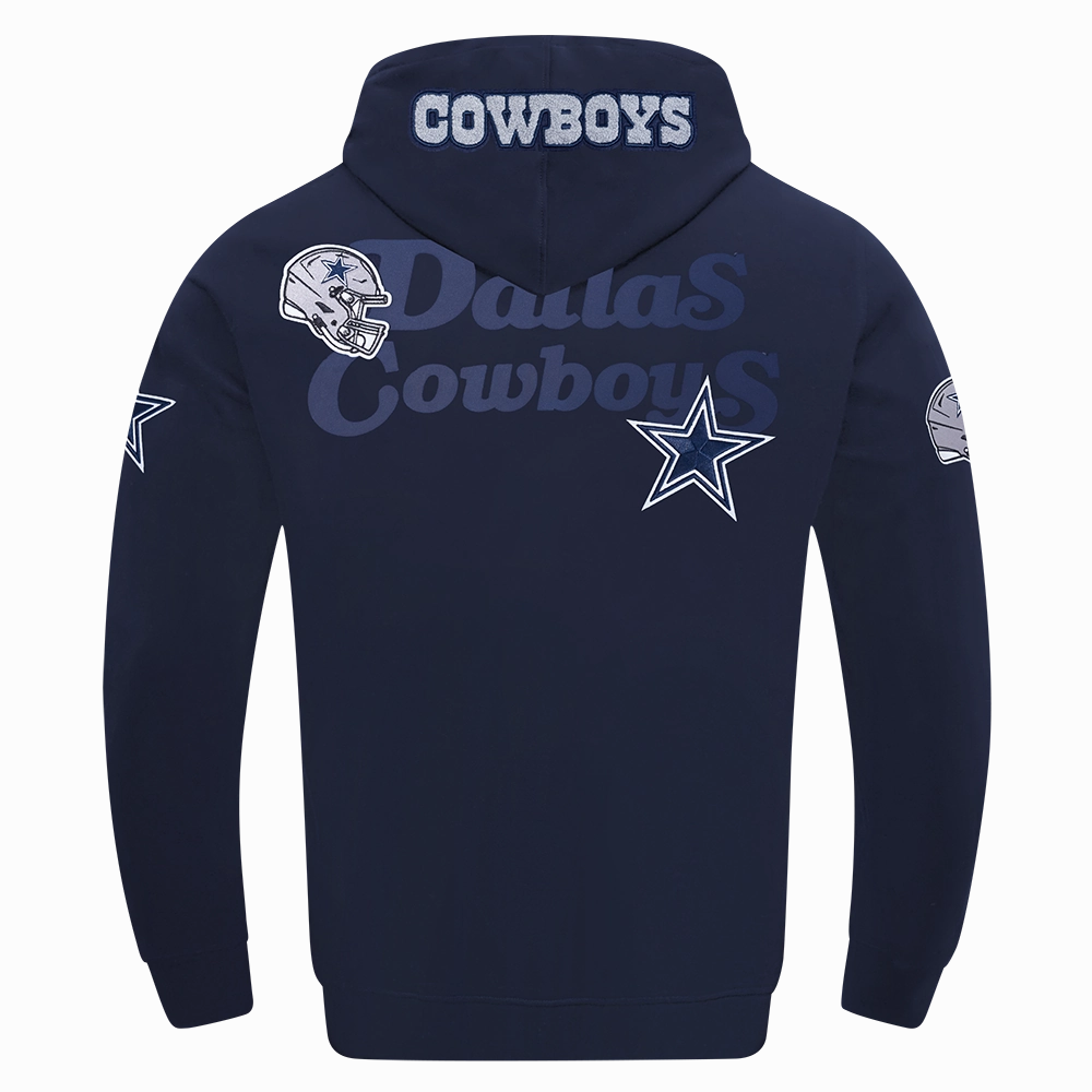NFL DALLAS COWBOYS SOUVENIR MEN'S FLEECE PULLOVER HOODIE (MIDNIGHT NAVY)