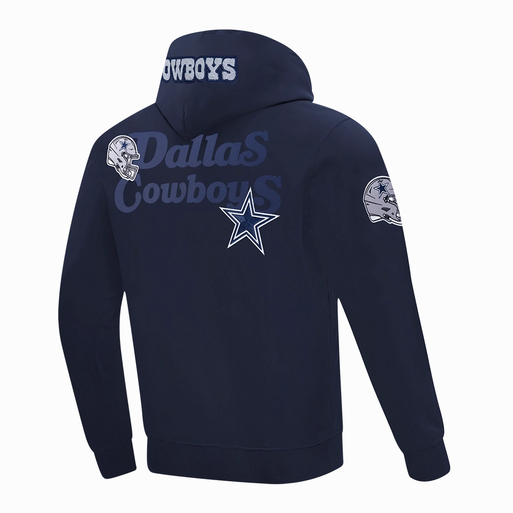 NFL DALLAS COWBOYS SOUVENIR MEN'S FLEECE PULLOVER HOODIE (MIDNIGHT NAVY)