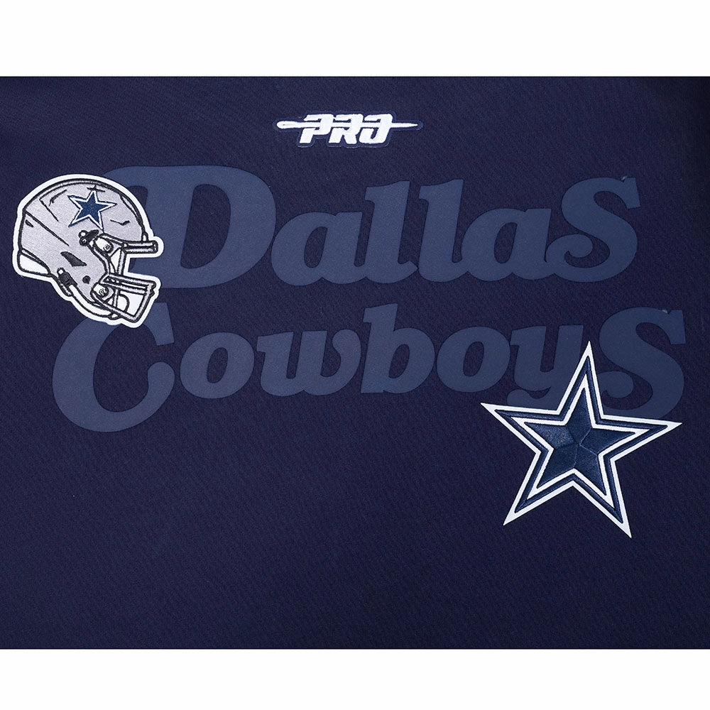 NFL DALLAS COWBOYS SOUVENIR MEN'S FLEECE PULLOVER HOODIE (MIDNIGHT NAVY)