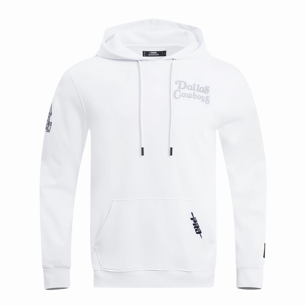 NFL DALLAS COWBOYS SOUVENIR MEN'S FLEECE PULLOVER HOODIE (WHITE)