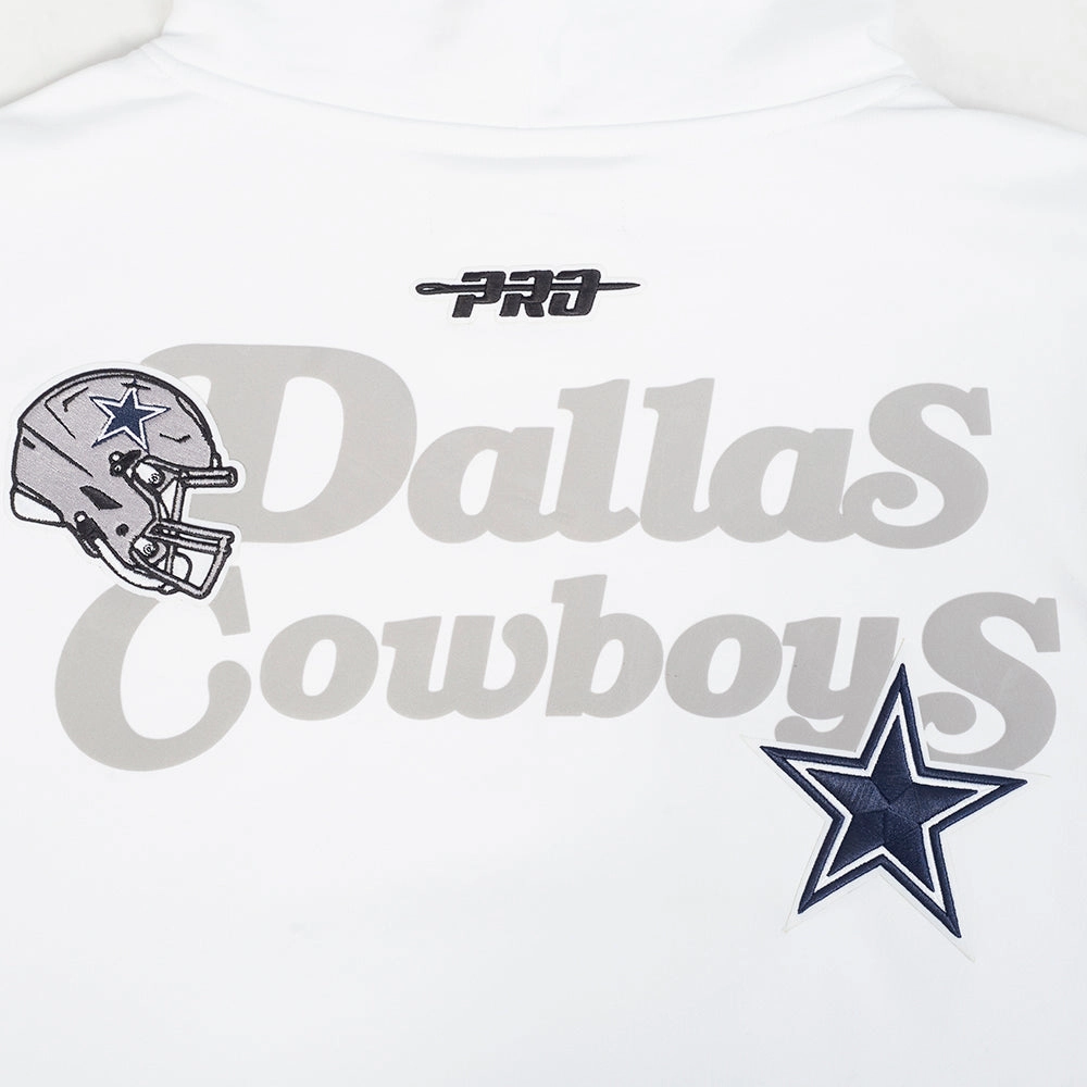 NFL DALLAS COWBOYS SOUVENIR MEN'S FLEECE PULLOVER HOODIE (WHITE)