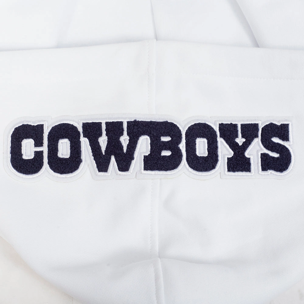NFL DALLAS COWBOYS SOUVENIR MEN'S FLEECE PULLOVER HOODIE (WHITE)