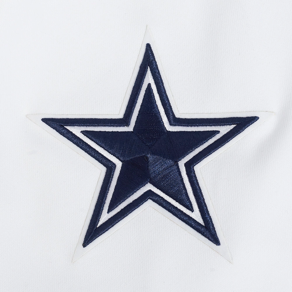 NFL DALLAS COWBOYS SOUVENIR MEN'S FLEECE PULLOVER HOODIE (WHITE)