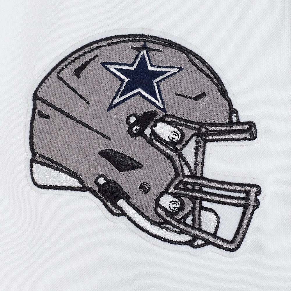 NFL DALLAS COWBOYS SOUVENIR MEN'S FLEECE PULLOVER HOODIE (WHITE)