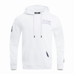 NFL DALLAS COWBOYS SOUVENIR MEN'S FLEECE PULLOVER HOODIE (WHITE)