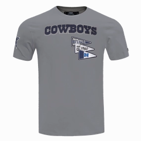 NFL DALLAS COWBOYS TEAM PENNANTS MEN'S WORDMARK   TEE (GRAY)