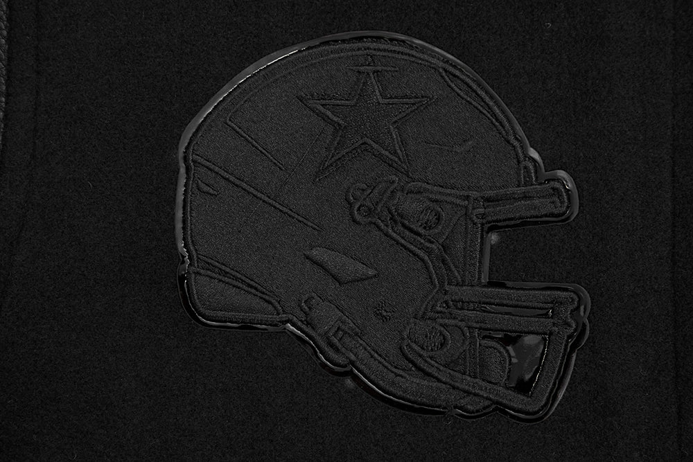 NFL DALLAS COWBOYS TRIPLE BLACK WOOL WOMEN'S VARSITY JACKET (TRIPLE BLACK)