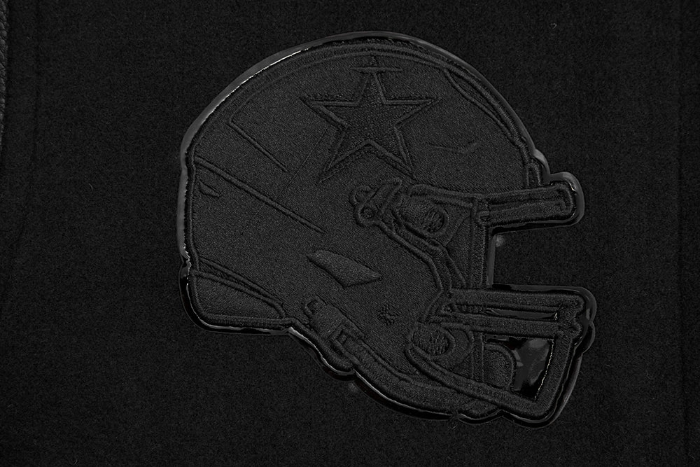 NFL DALLAS COWBOYS TRIPLE BLACK WOOL WOMEN'S VARSITY JACKET (TRIPLE BLACK)