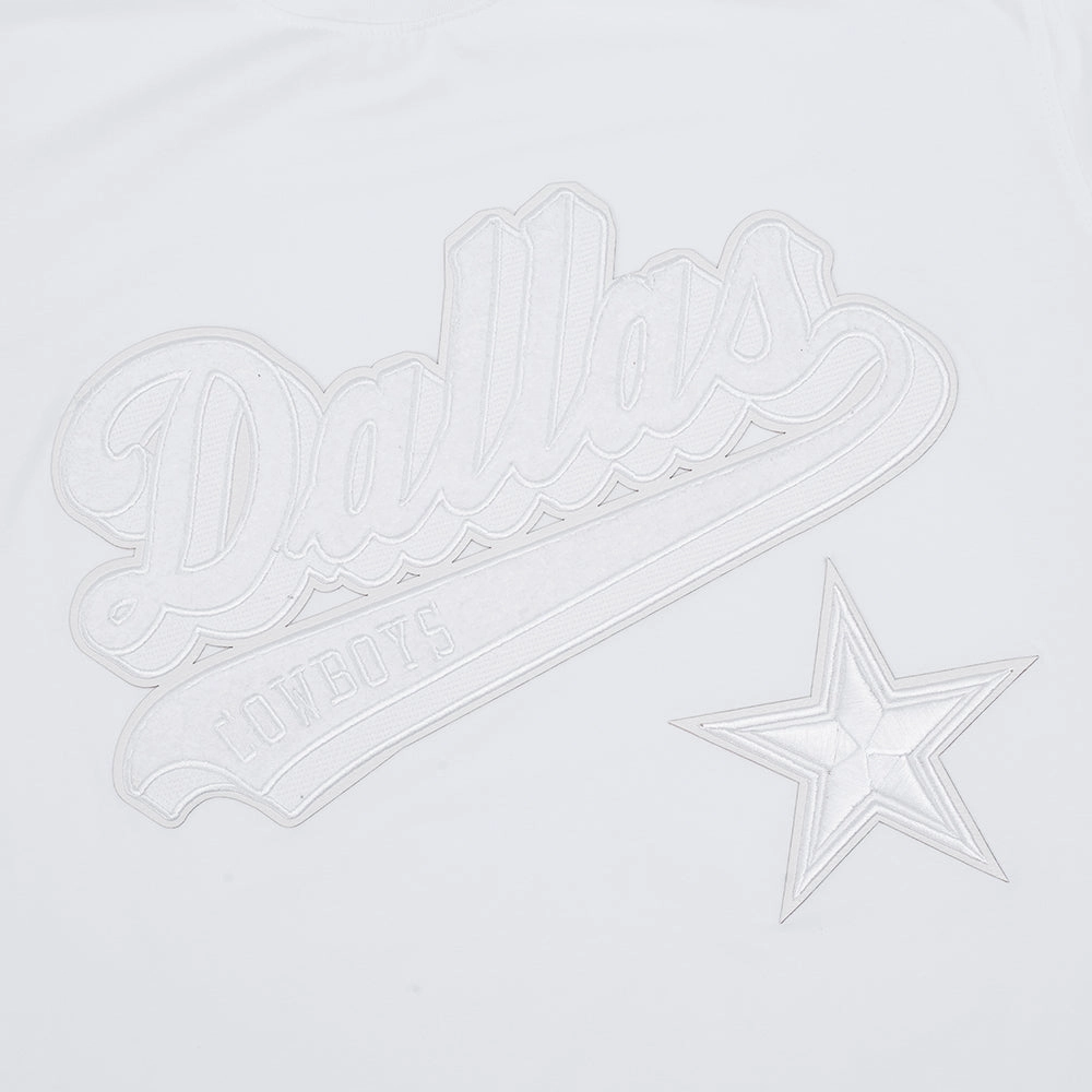 NFL DALLAS COWBOYS WHITE OUT MEN'S SINGLE JERSEY TEE (WHITE)