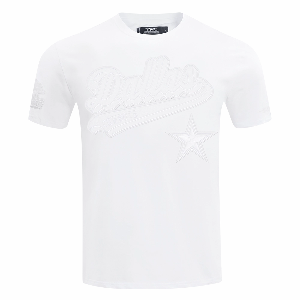 NFL DALLAS COWBOYS WHITE OUT MEN'S SINGLE JERSEY TEE (WHITE)