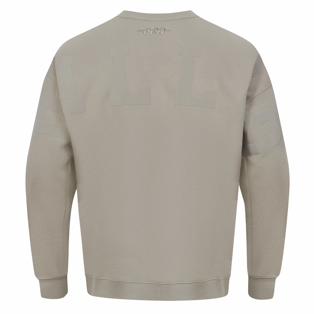 NFL DALLAS COWBOYS WINGSPAN MEN'S DROP SHOULDER FLEECE CREWNECK (TAUPE)