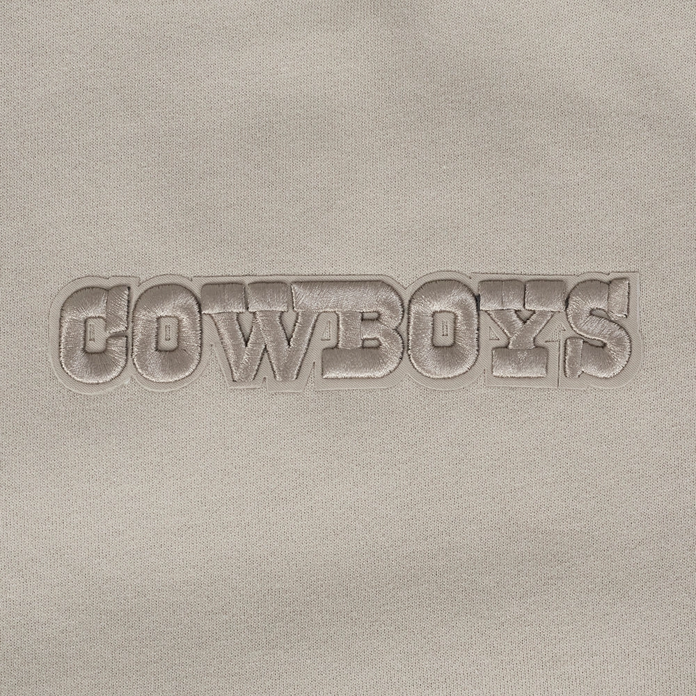 NFL DALLAS COWBOYS WINGSPAN MEN'S DROP SHOULDER FLEECE CREWNECK (TAUPE)