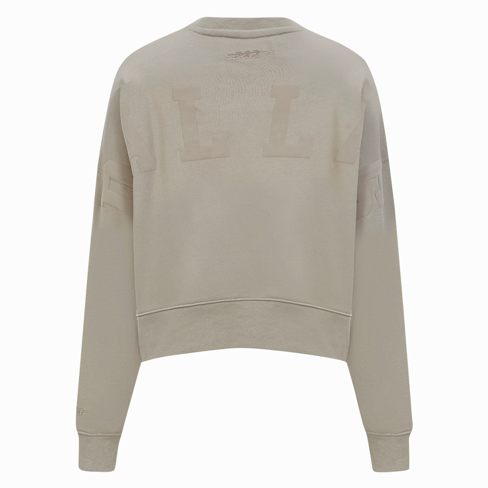 NFL DALLAS COWBOYS WINGSPAN WOMEN'S FLEECE CREWNECK (TAUPE)