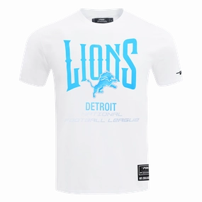 NFL DETROIT LIONS CITY TOUR 2.0 MEN'S COTTON JERSEY DROP SHOULDER TEE (WHITE)