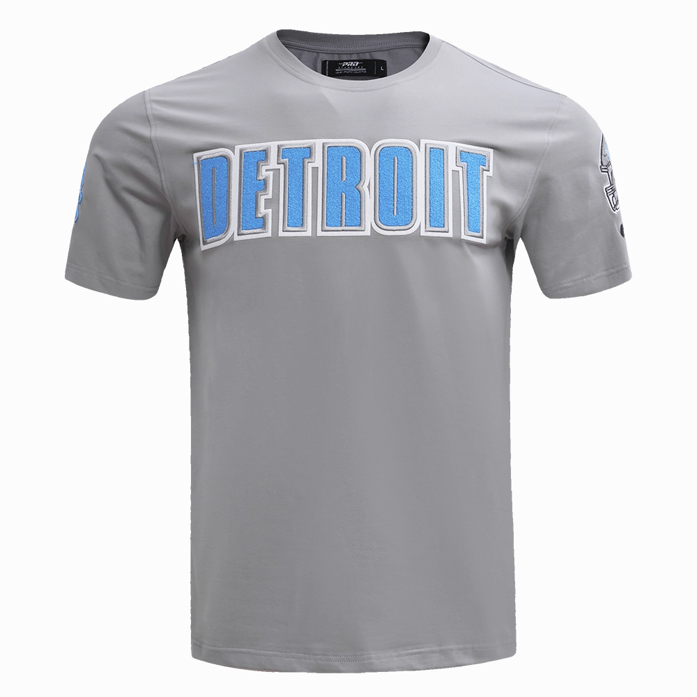 NFL DETROIT LIONS CLASSIC CHENILLE MEN'S   TEE (GRAY)