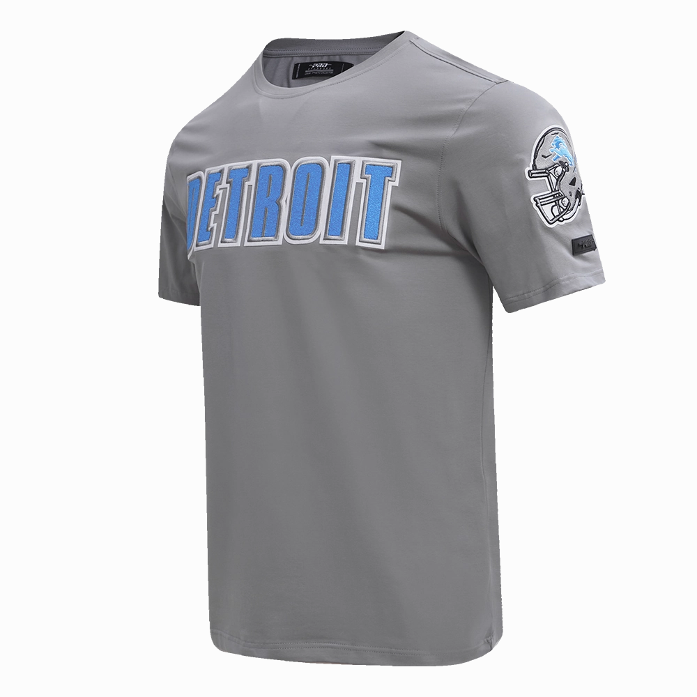 NFL DETROIT LIONS CLASSIC CHENILLE MEN'S   TEE (GRAY)