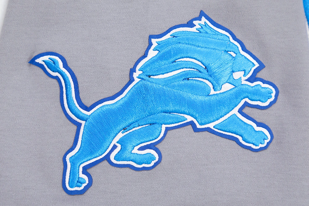 NFL DETROIT LIONS CLASSIC CHENILLE MEN'S DOUBLE KNIT TEE (GRAY)