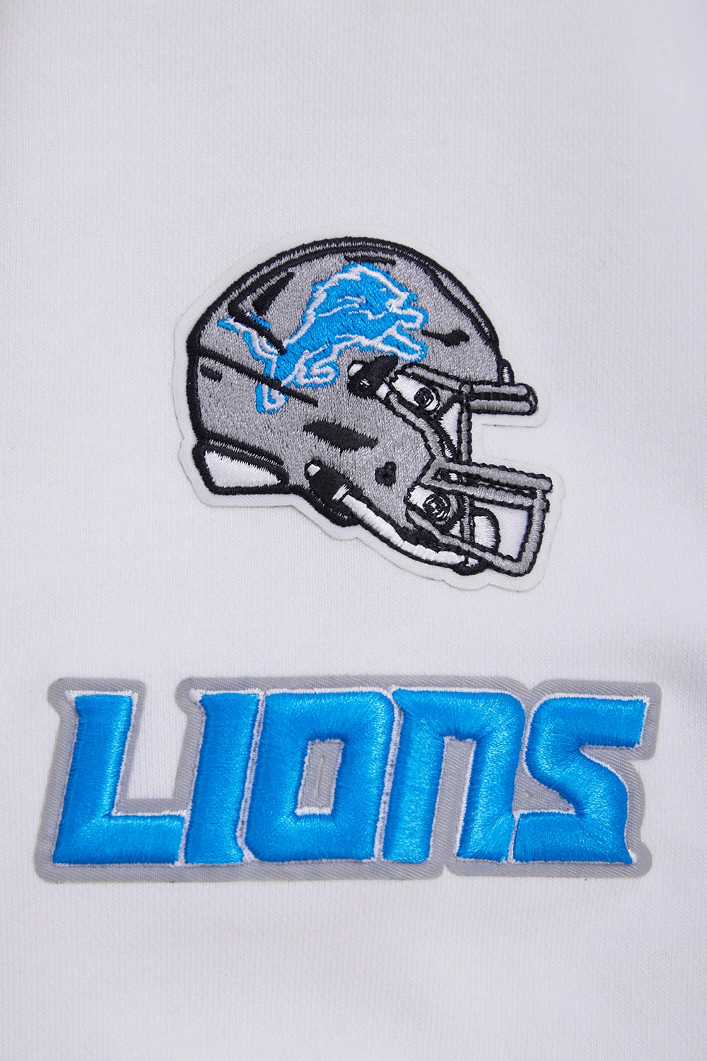 NFL DETROIT LIONS CLASSIC WOMEN'S CROPPED PULLOVER HOODIE (WHITE)