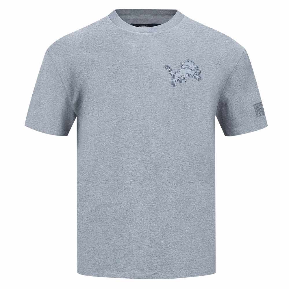 NFL DETROIT LIONS NEUTRAL MEN'S DROP SHOULDER TEE (DARK HEATHER GRAY)