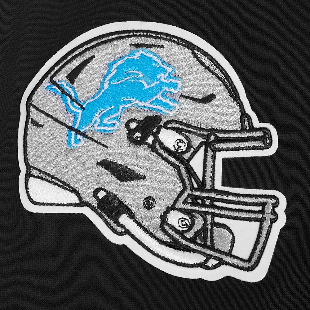 NFL DETROIT LIONS SOUVENIR MEN'S FLEECE PULLOVER HOODIE (BLACK)