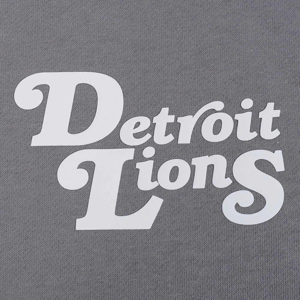 NFL DETROIT LIONS SOUVENIR MEN'S FLEECE PULLOVER HOODIE (GRAY)