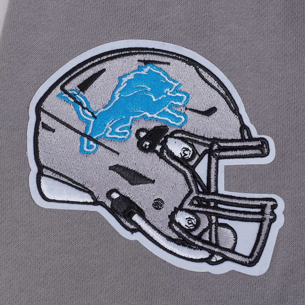 NFL DETROIT LIONS SOUVENIR MEN'S FLEECE PULLOVER HOODIE (GRAY)