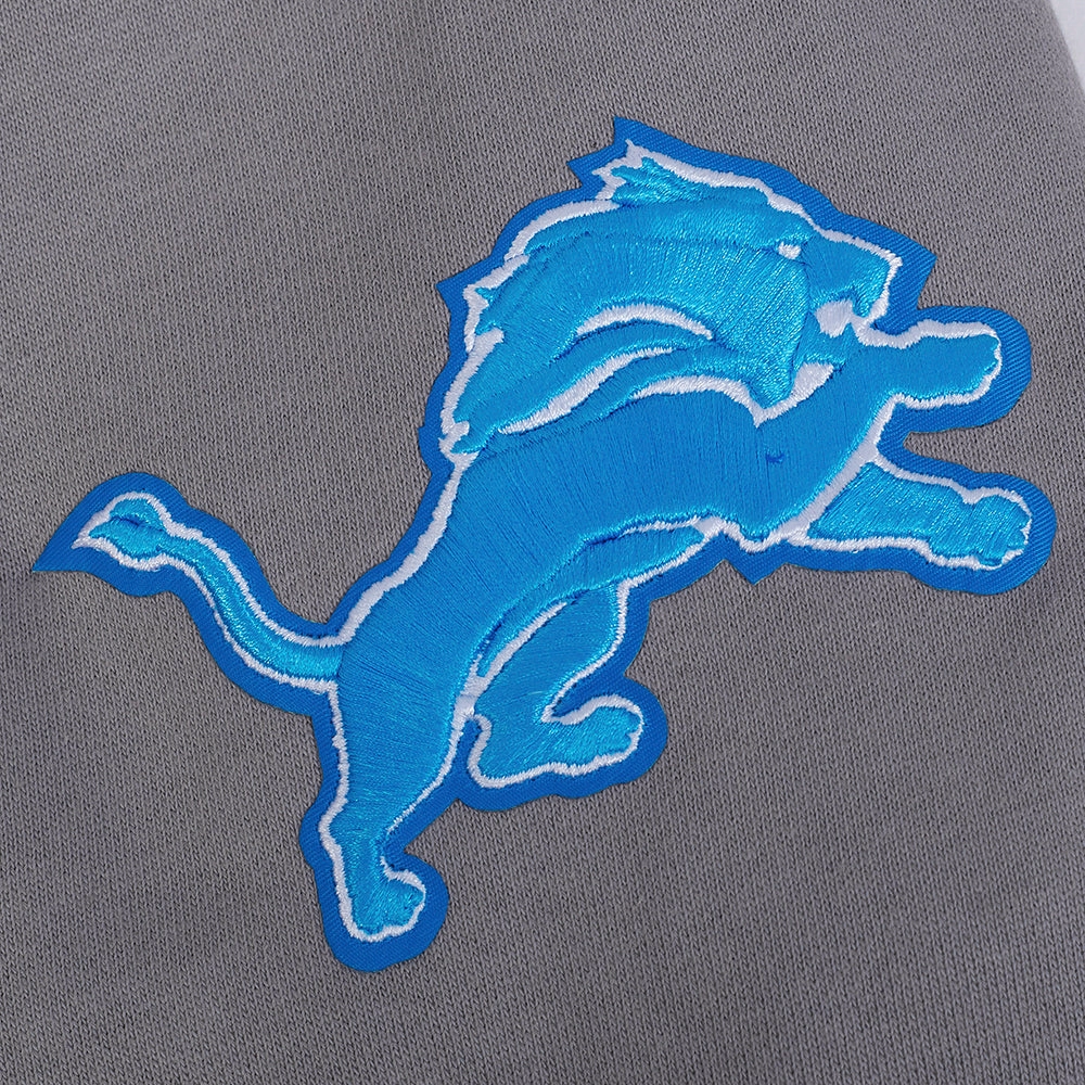 NFL DETROIT LIONS SOUVENIR MEN'S FLEECE PULLOVER HOODIE (GRAY)
