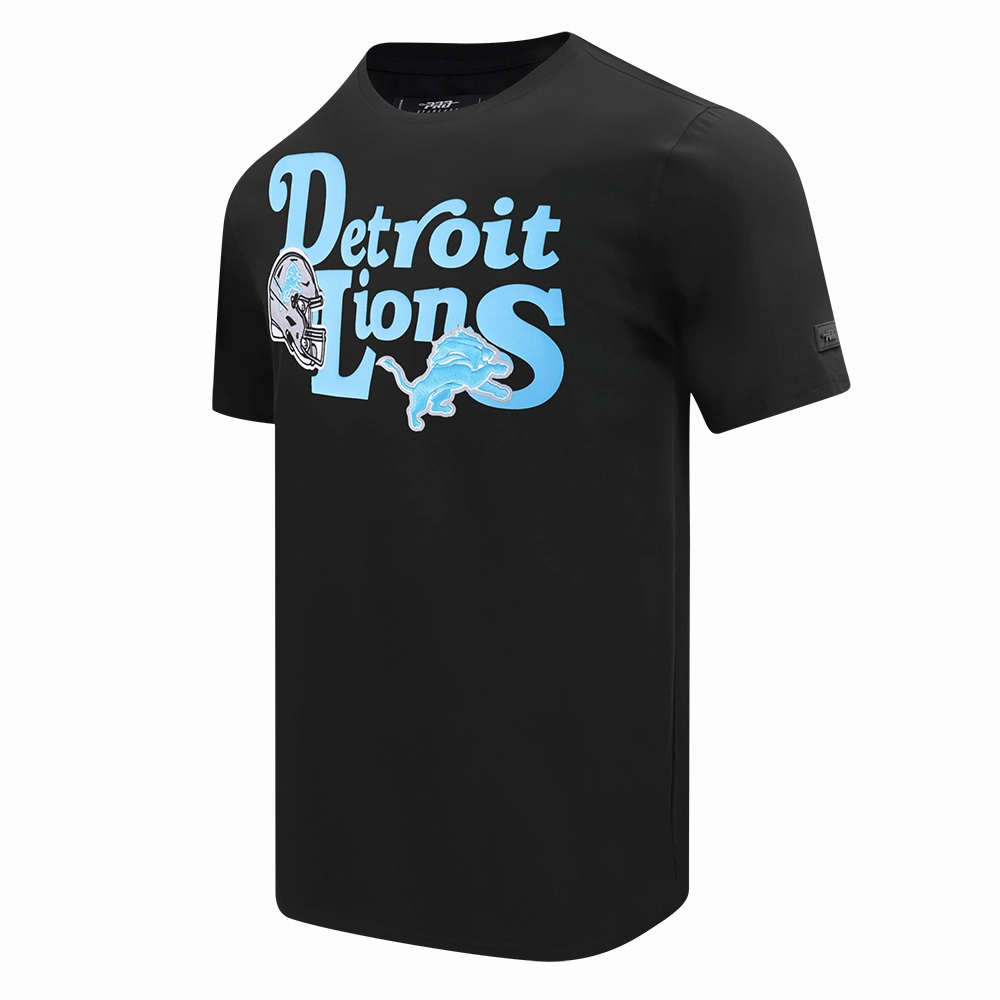 NFL DETROIT LIONS SOUVENIR MEN'S SINGLE JERSEY TEE (BLACK)