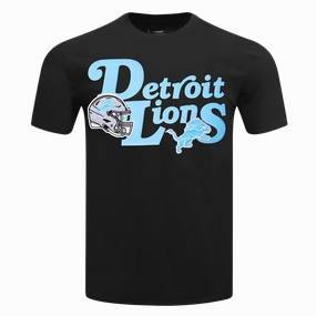 NFL DETROIT LIONS SOUVENIR MEN'S SINGLE JERSEY TEE (BLACK)