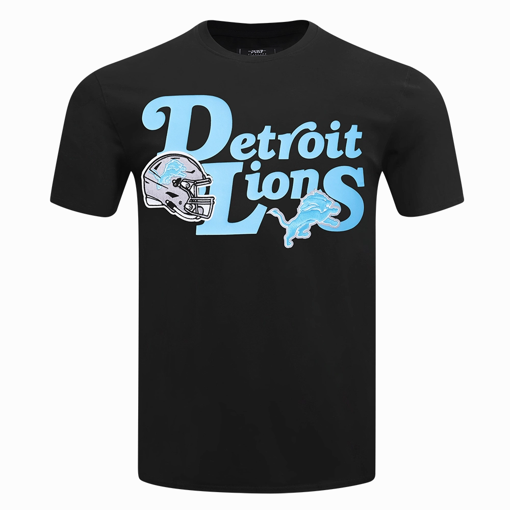NFL DETROIT LIONS SOUVENIR MEN'S SINGLE JERSEY TEE (BLACK)