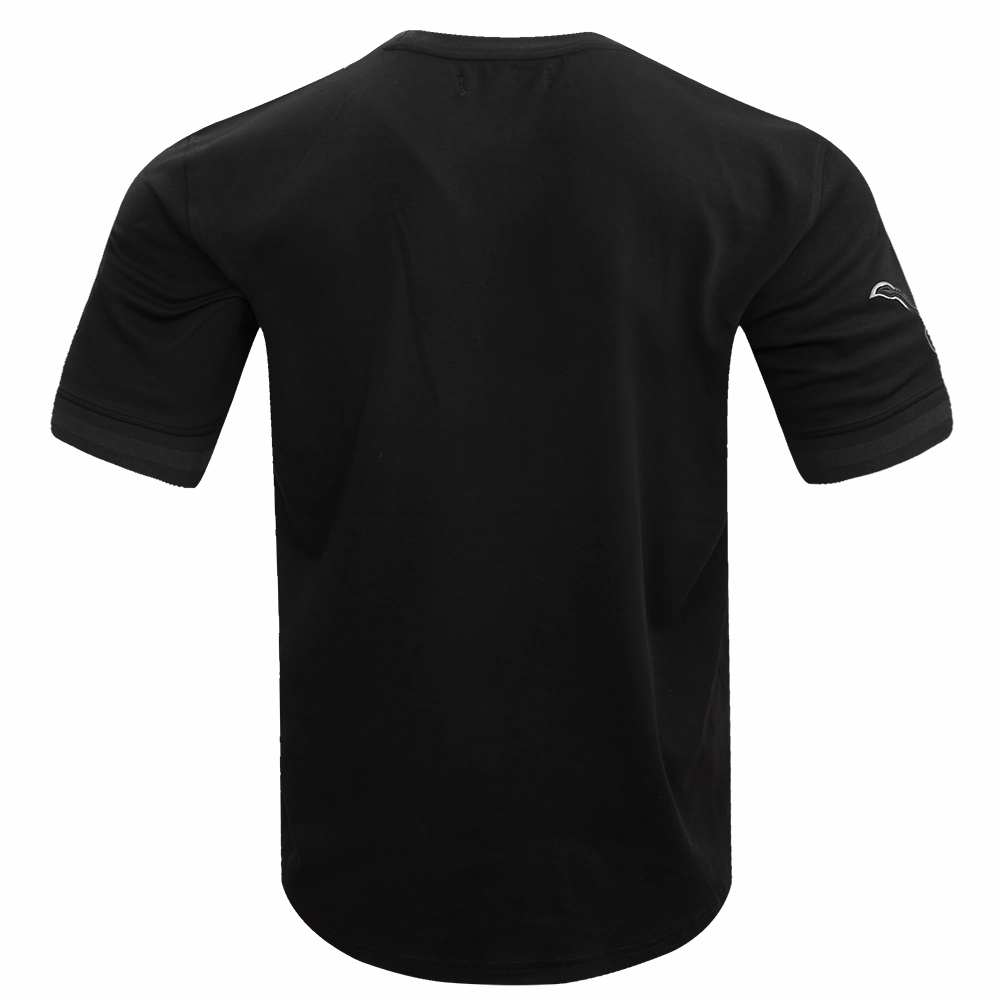 NFL DETROIT LIONS TRIPLE BLACK MEN'S DOUBLE KNIT TEE (TRIPLE BLACK)