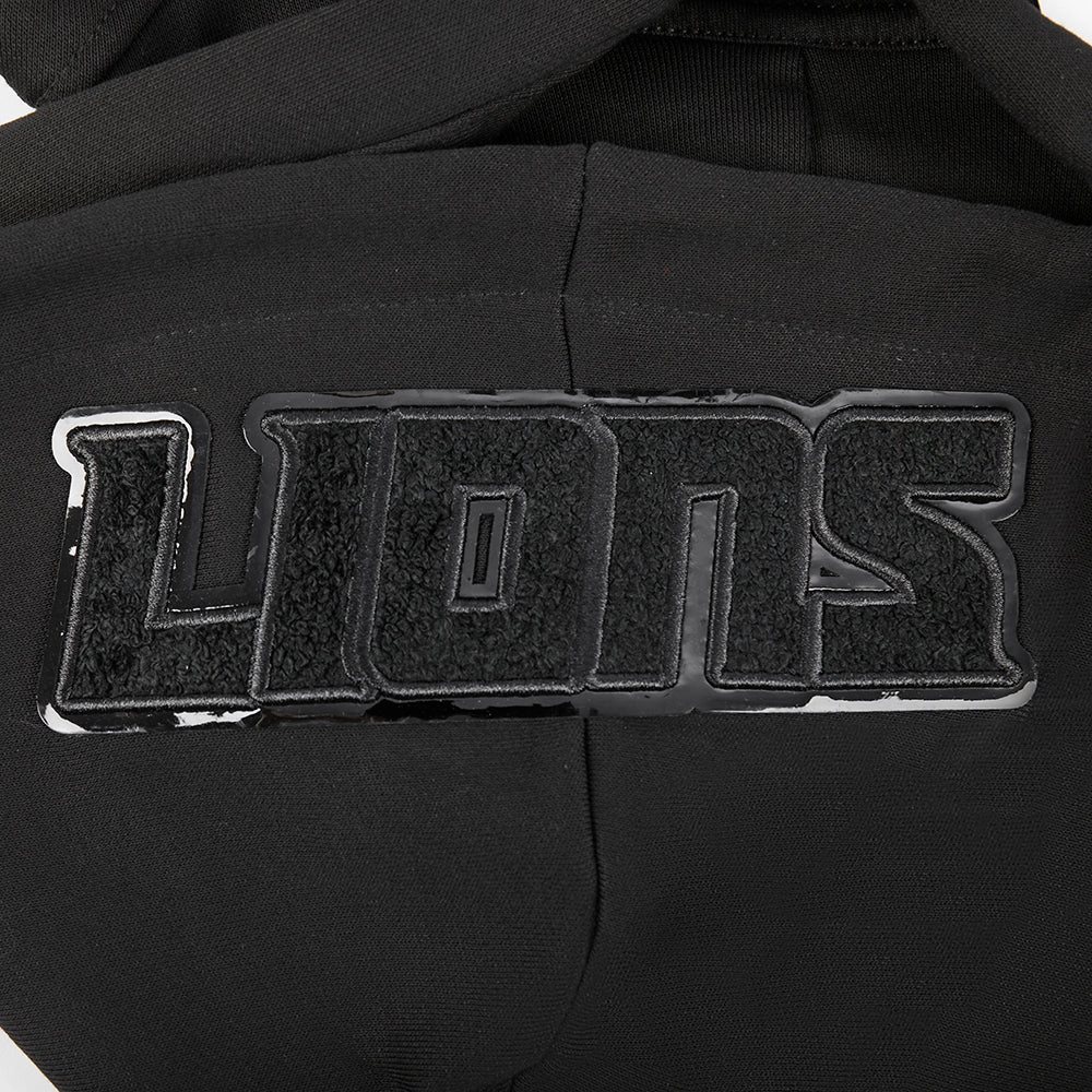 NFL DETROIT LIONS TRIPLE BLACK WOMEN'S FLC PO HOODIE (TRIPLE BLACK WOMEN'S)